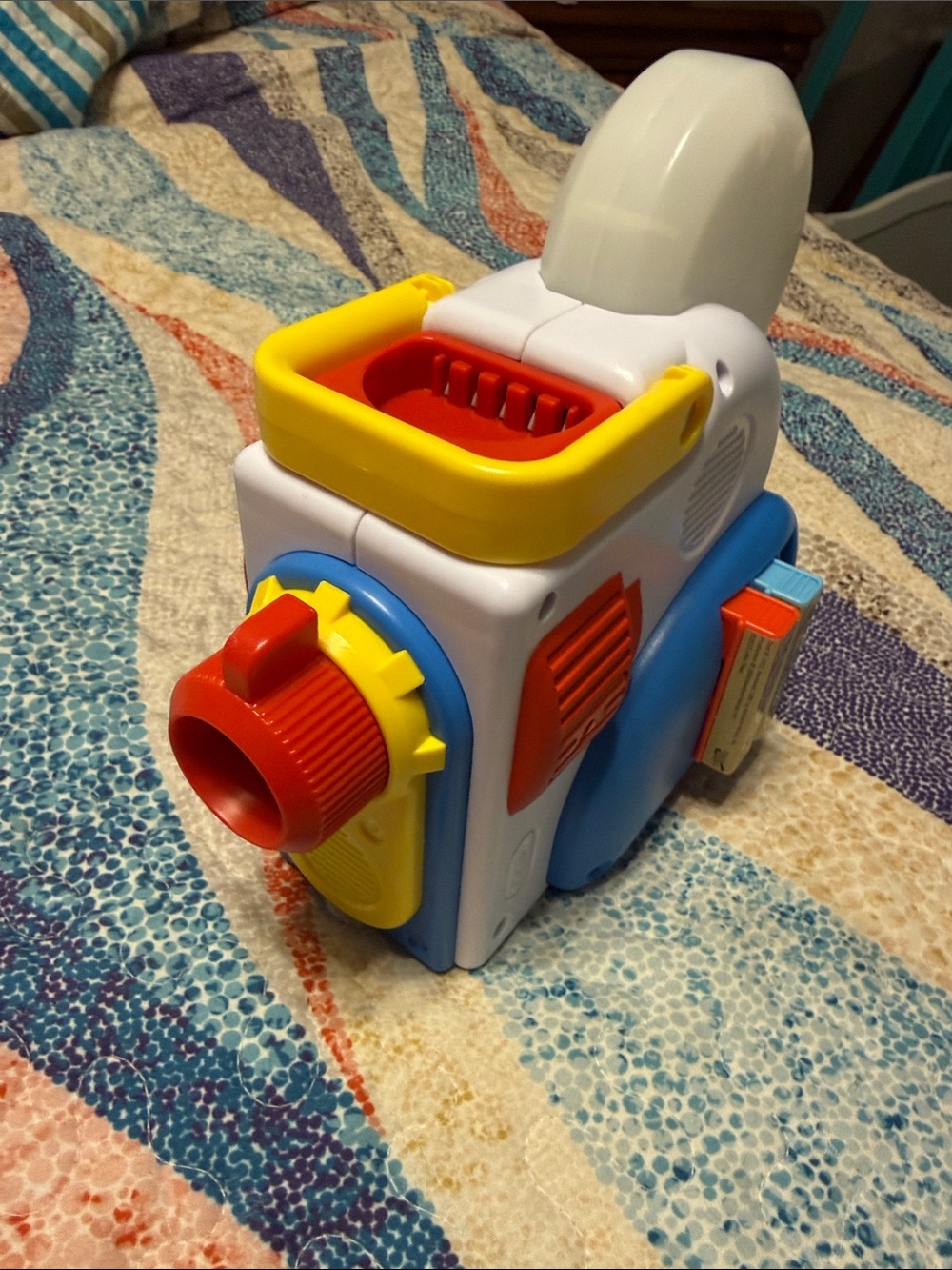 Bright Multi-Color Kids Pretend Camera Toy - Red, Yellow, Blue, White